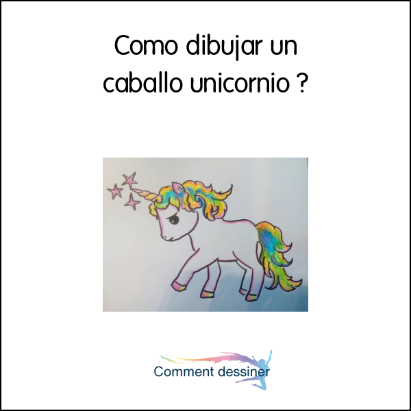 Como dibujar un caballo unicornio